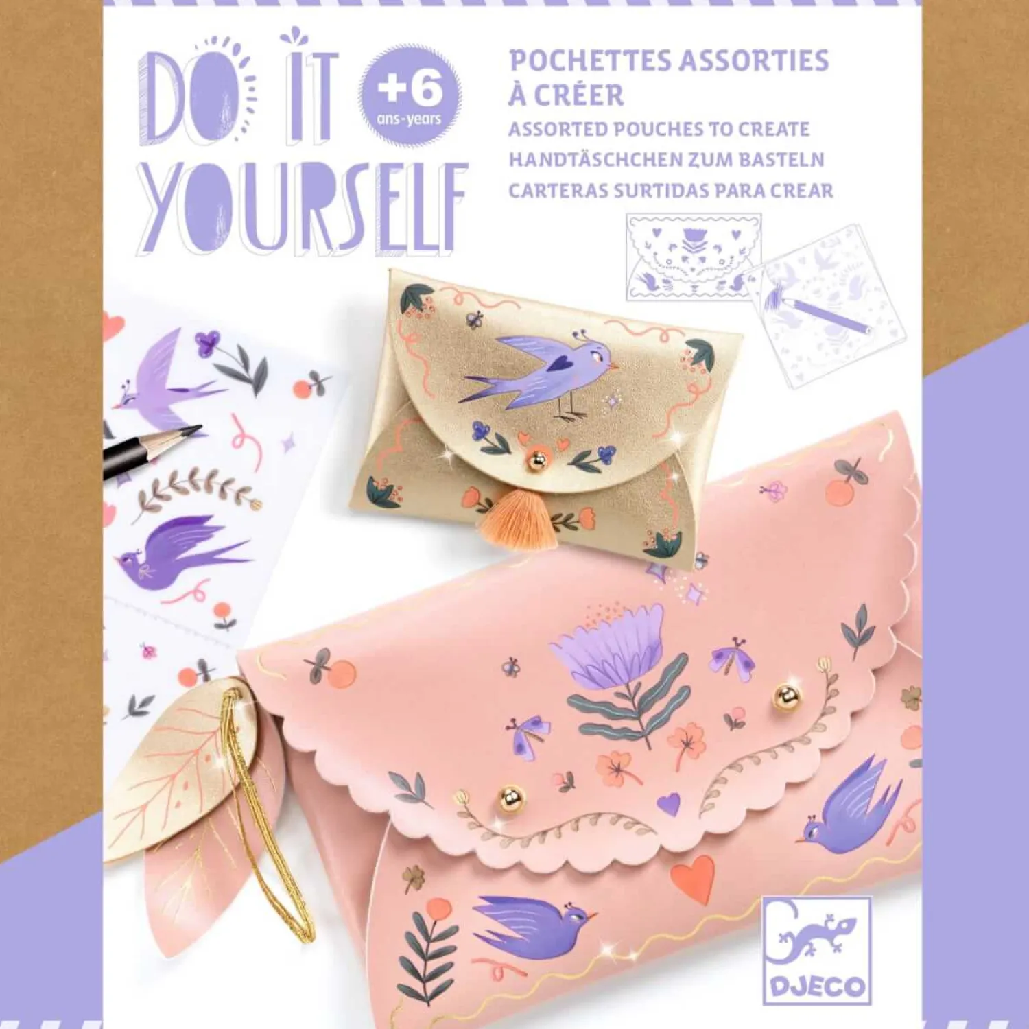 Zestawy Kreatywne|Diy | Djeco Zrób to sam - PORTMONETKI